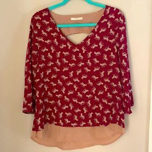 NWOT ModCloth Zebra Shirt